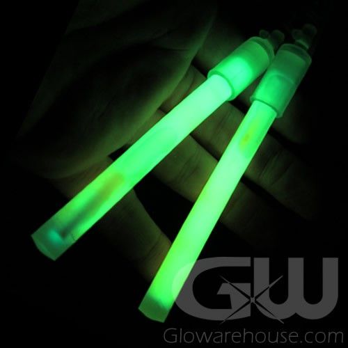 4 Inch Glow Sticks with Hook - 24 Hour Powder Mix