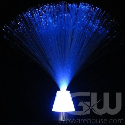 Blue LED Flashing Fiber Optic Light Up LED Glow Wand with your logo