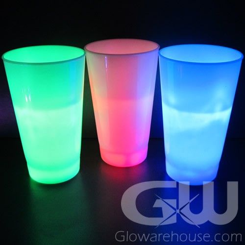Light Up Fountain Glasses (LED Pilsner Glasses) - Multi-Color