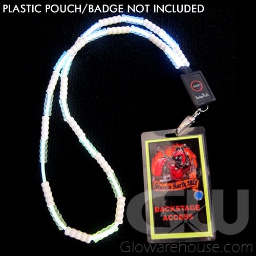 Glowing LED Lanyard Pendant with Badge Clip