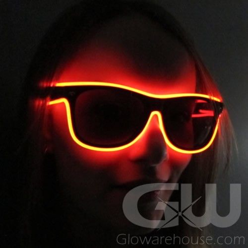 Glowing El Wire Sunglasses with Sound Reactive Mode 