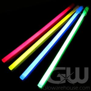 Pack of 20 Assorted Color 12 Inch Glow Sticks