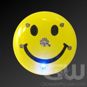 Happy Face Body Light Flashing Pin