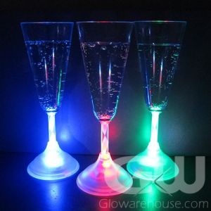 Lighted LED Champagne Glasses