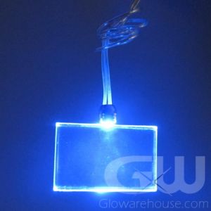 Glowing Pendant Necklace with Rectangle Shape