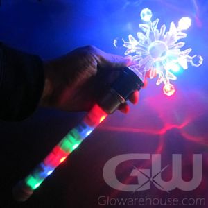 LED Snowflake Spinner Wand