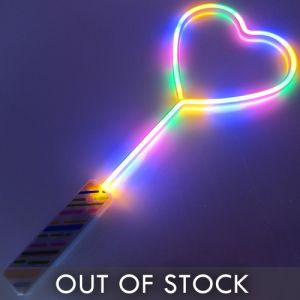Glowing LED Heart Wands Out Stock