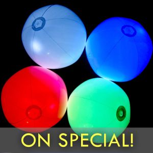 Light Up Beach Balls Assorted Color Mix on Special