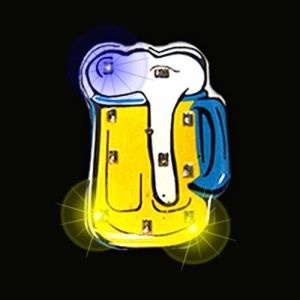 Beer Mug Body Light Flashing Pin