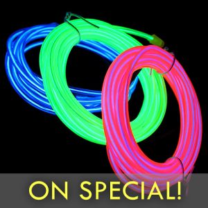 Glowing EL Wire Kit on SPECIAL