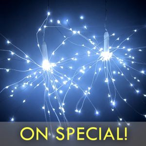Light Starburst White Firework LED String Light on SPECIAL