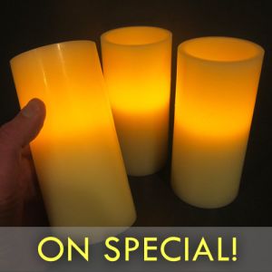 6 Inch Flameless Candles on Special Sale