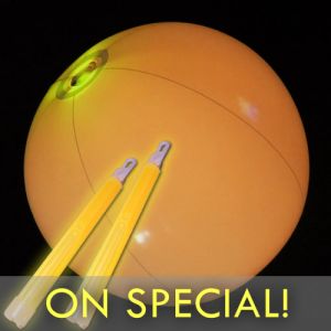 Glowing Light Up Beach Balls on Special