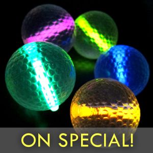 Glowing Golf Balls on Special