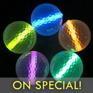 Glow Golf Balls Assorted Colors on Special