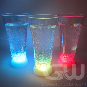 Glowing LED Lighted Pilsner Drink Glasses