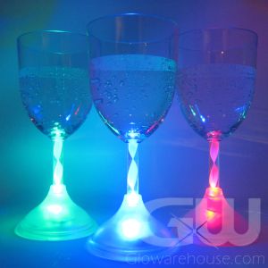Glowing LED Wine Glasses with Multi-Color Light