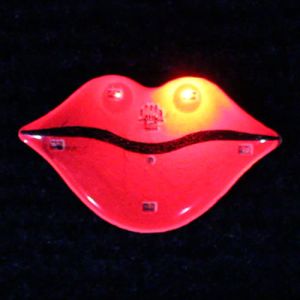 Glowing Lips Flashing PIn