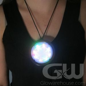 BASE GW Glowing LED Necklace Pendant with Starburst Infinity Lights