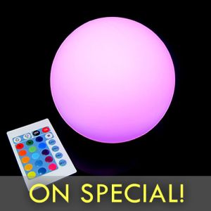 LED Round Ball Orb Decor Centerpiece Mood Lamp with Remote on Special