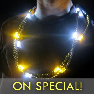 Glowing LED Beaded Necklaces on Special