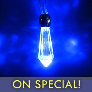 Glowing Crystal Light Up Pendant Necklace on Special