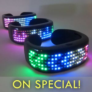Animated LED Glow Bracelet with Bluetooth Control on special
