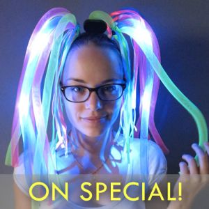 Light Up Glowing Headband Party Dreads on special