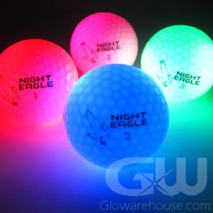 Assorted Color Light Up Golf Balls - Red, Blu, Gre, Pin