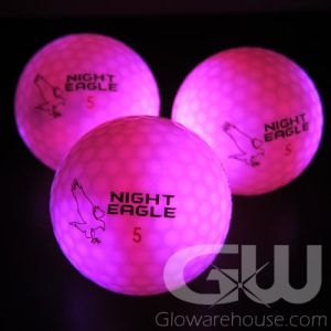 Glowing Pink Golf Balls