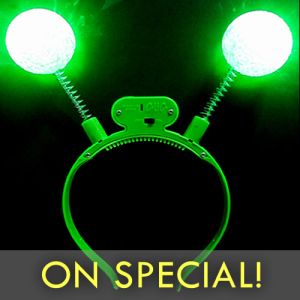 Green Glow Head Boppers on special