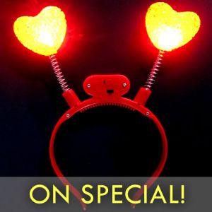 Light Up Heart Headband Bopper on special