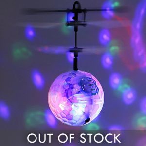 Hand Helicopter Flying Disco Ball Glow Toy