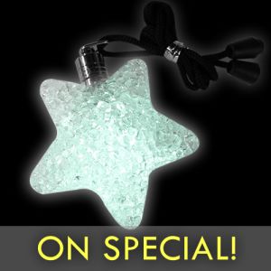 White Star Glowing Pendant Necklaces