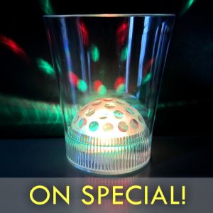 Disco Light Show Glowing Drink Glass on SPECIAL SALE