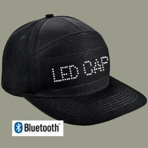 Light Up Animated Message Hat White Lights