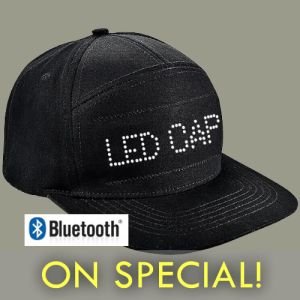 Light Up Animated Message Hat White Lights