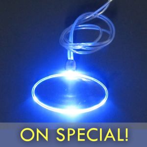 Light Up Oval Shape LED Glow Pendant Necklace