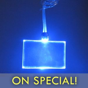 Light Up Rectangle Shape Glow Pendant Necklace On Special
