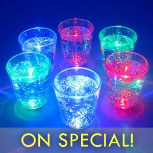Light Up Shot Glasses Assorted Colors on Special