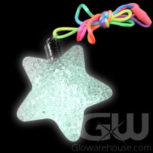Glowing White Star Pendant Necklace