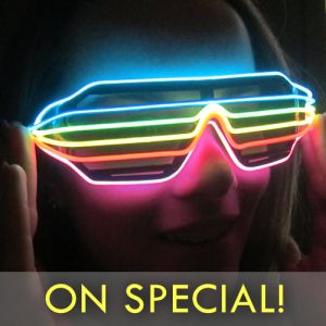 Light Up Rainbow Glowing Glasses Shades on Special