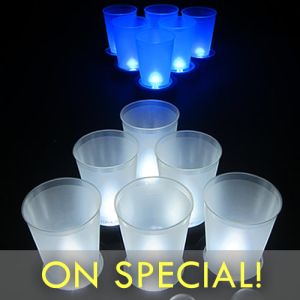 Glowing Light Up Beer Pong Set on Special
