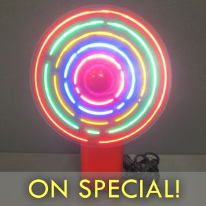 Light Up LED Glowing Pocket Fans on Special
