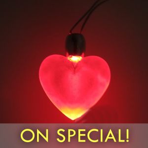 Glowing Heart Necklace Pendant on Special