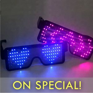 Light Up Animated Display Glasses on Special