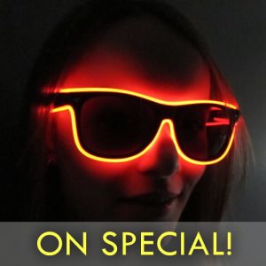 Light Up Rave Glasses Dark Lens on Special