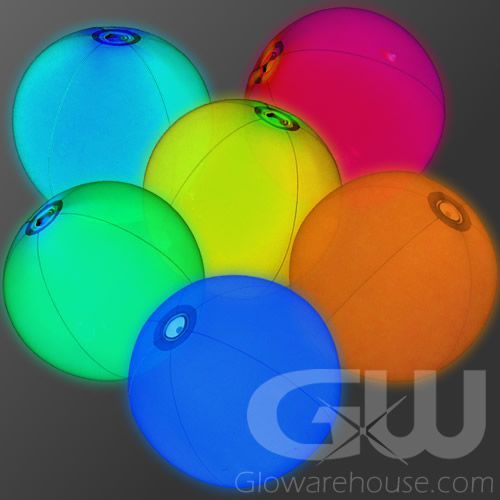 Glow in the Dark Beach Balls Glowarehouse