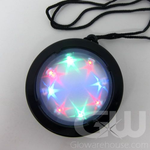 LED Infinity Starburst Light Up Necklace Pendant Glowarehouse