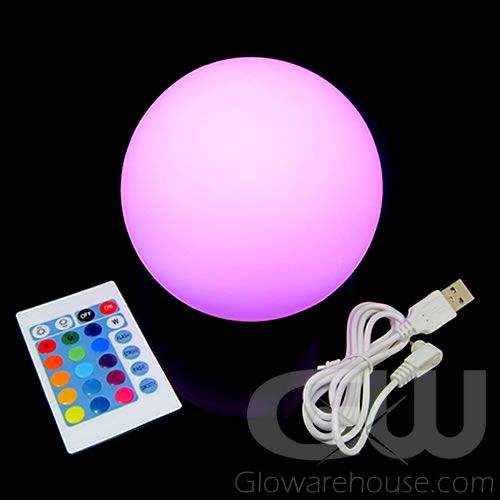 LED Light Round Orb Decor Lamps with Remote 16 Mode Multi Color Glowarehouse